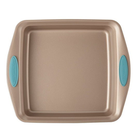 Rachael Ray Cucina Nonstick Baking Pan / Nonstick Cake Pan, Square - 9 Inch, Brown
