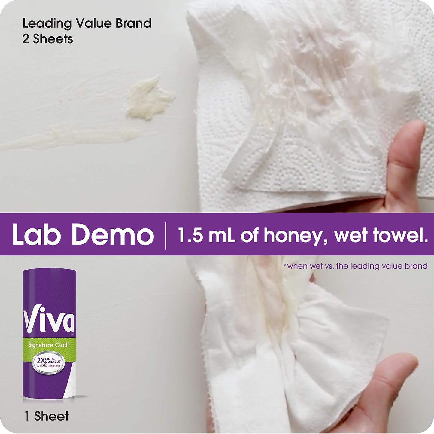 Viva Signature Cloth Paper Towels - Soft & Strong Kitchen Towels, White | 6 Count