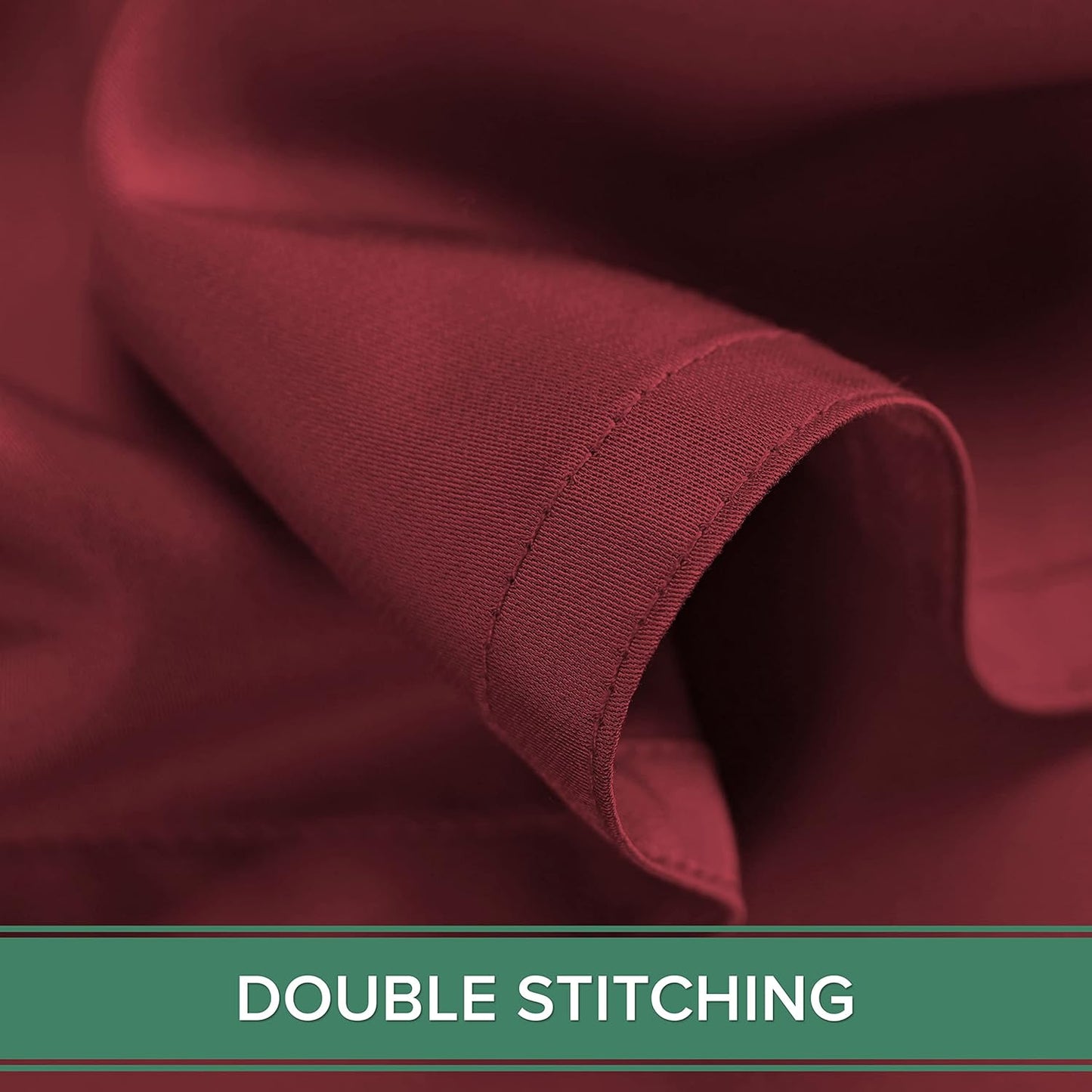 Pure Bamboo Full Bed Sheet Set - 100% Organic Viscose, Luxuriously Soft & Cooling | Merlot Color, Double Stitching