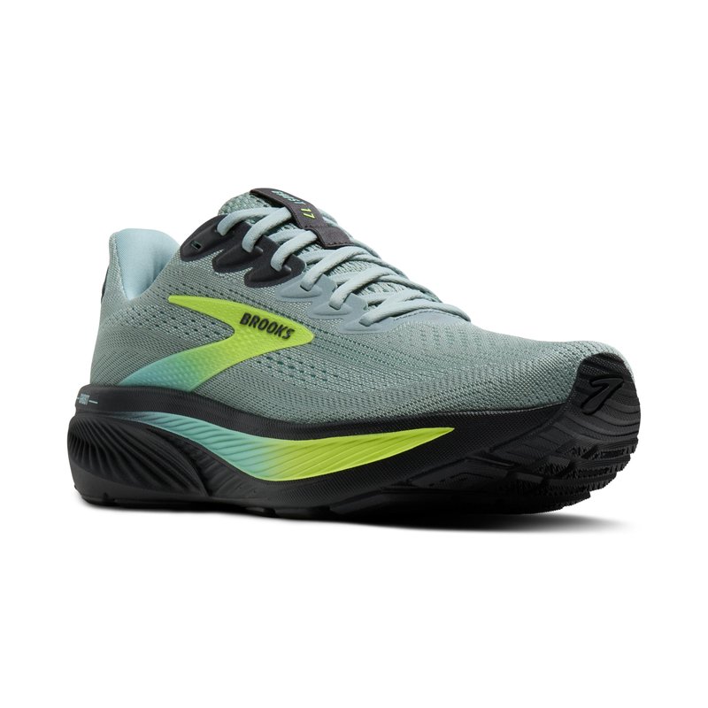 Brooks Men's Ghost 17Sneaker, Gray Mist Yucca Nightlife, 11 US