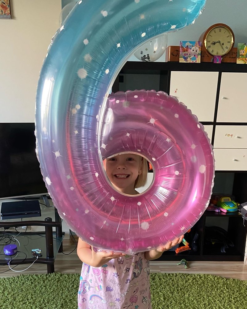 Starry Sky 3 Balloon, Number Balloons 40 Inch, 3rd Birthday Decorations for Kids Girls Women Party Supplies for Party Decorations, Number 3 Balloon