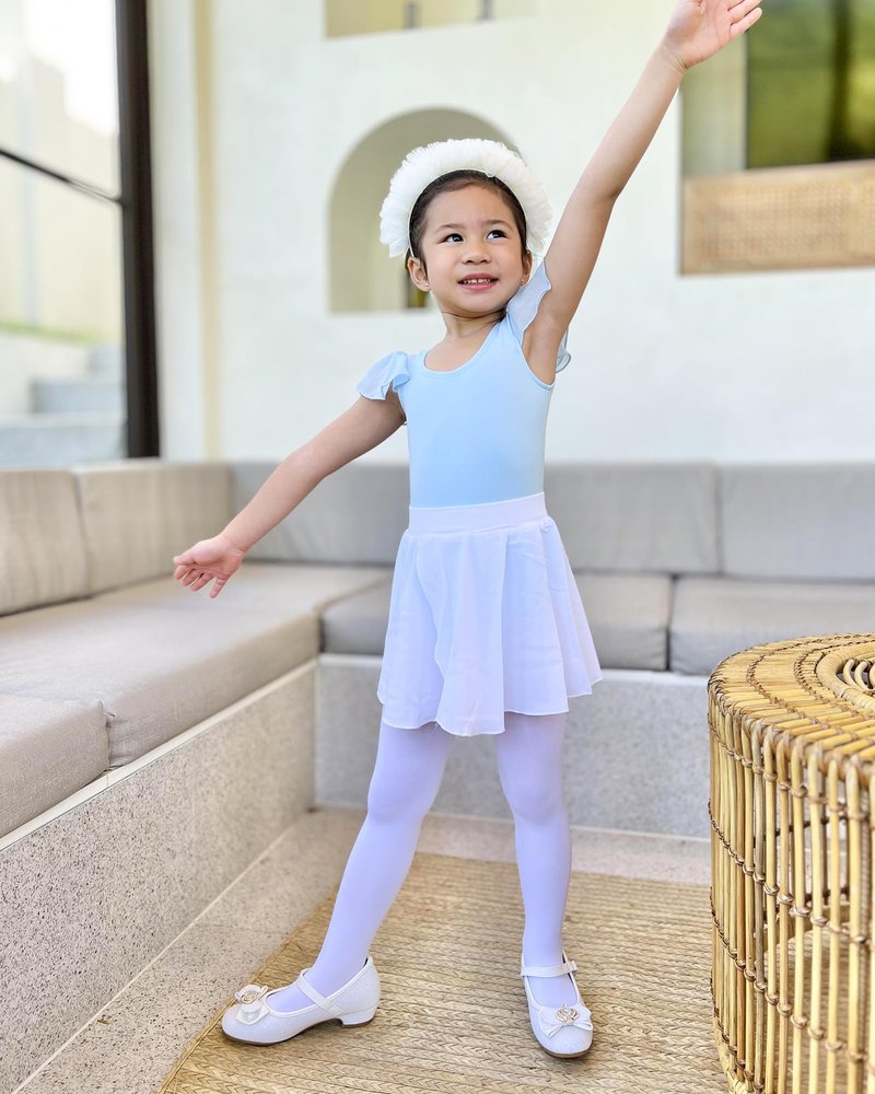 Stelle Girls' Ultra Soft Pro Dance Tight/Ballet Footed Tight(Toddler/Little Kid/Big Kid),WT,L White