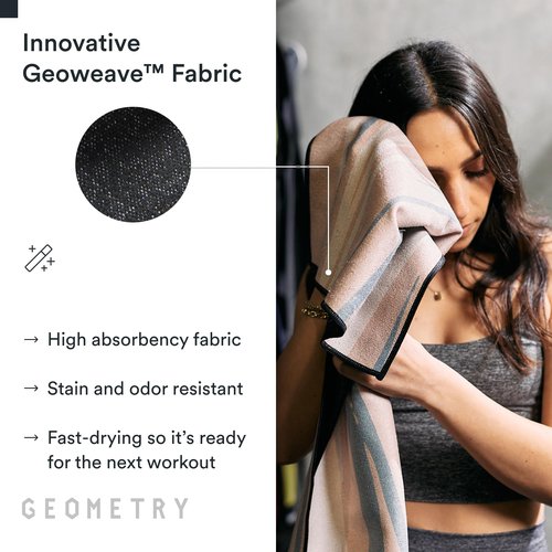 GEOMETRY Gym Towels for Working Out - Compact & Quick Dry, Super Absorbent Double-Sided Microfiber Sweat Towel - Premium Microfiber for Gym - Lavender Nights, 16" x 30", 1 Piece