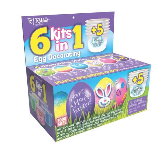 Easter Unlimited 6 in 1 Egg Deco Kit