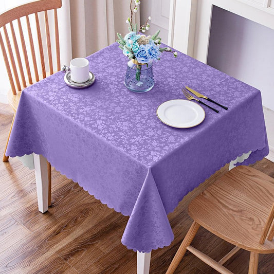 Smiry Square Table Cloth, Waterproof Heavy Duty Vinyl Tablecloths, Wipeable Washable Table Cover for Kitchen and Dining Room (Purple, 54" X 54")