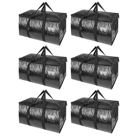 BALEINE 6-Pack Oversized Moving Bags with Reinforced Handles, Heavy-Duty Storage Tote for Clothes, Moving Supplies (Antique Folidage, 6-Pack)