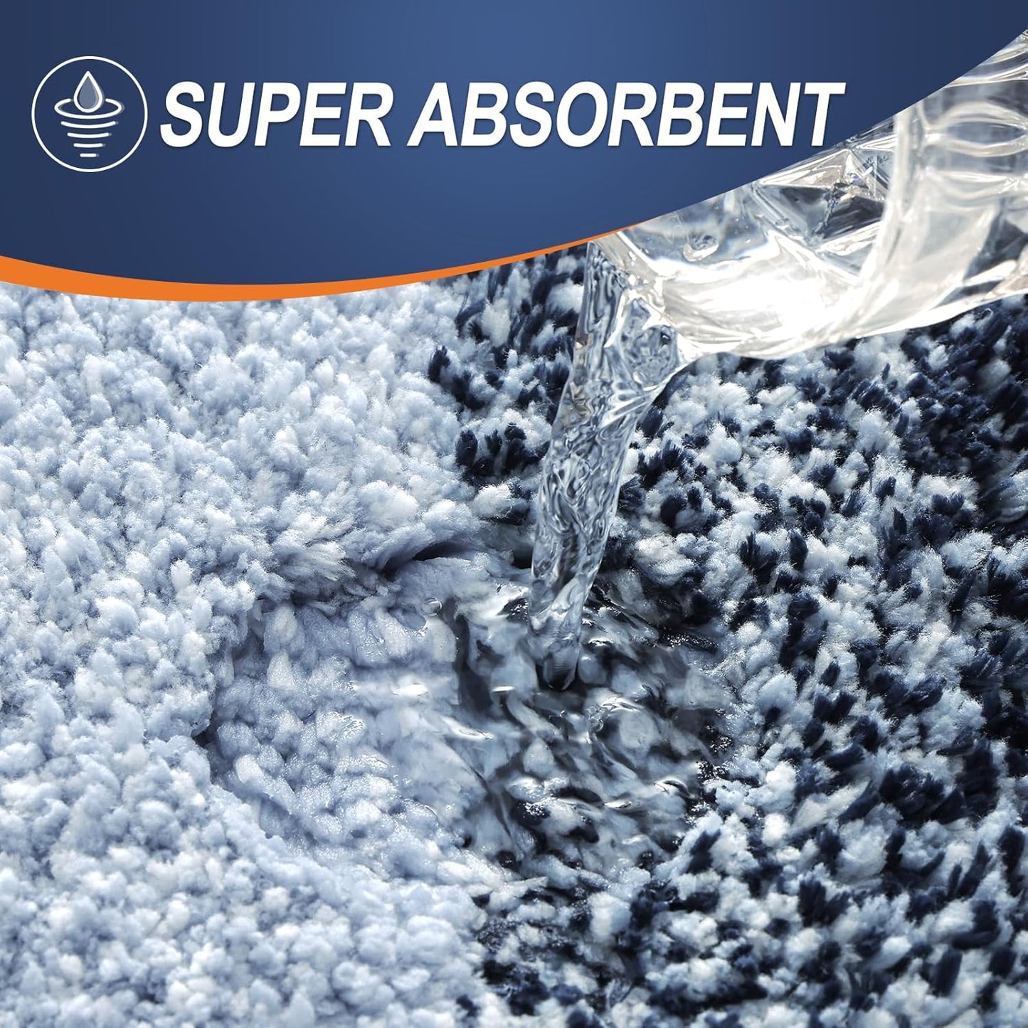 OLANLY Bathroom Rugs | Extra Soft Microfiber Mat 36x24 - Quick Dry & Machine Washable, Navy Blue