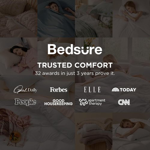 Bedsure Honey Ginger Duvet Cover - Extra Soft Prewashed Cotton Twin Set, 68x90 Inches with Zipper Closure & Pillow Sham