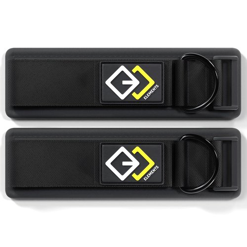 GJELEMENTS Ankle Straps - Ankle Cuffs for Resistance Bands and Cable Pulley Machine - Home Workout Accessory, Gym Equipment - for Glutes, Booty, HIPS, Thighs Training, Kickbacks, Leg Extensions