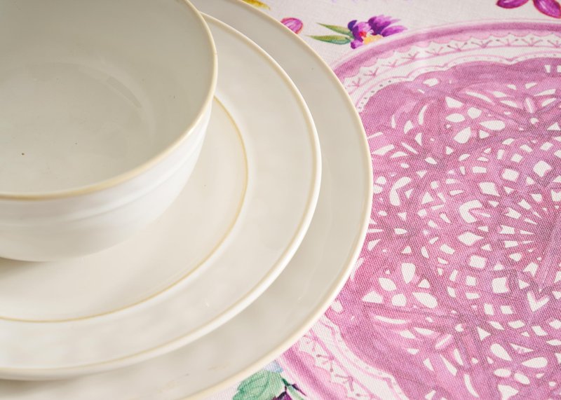 Maison d' Hermine Table Cloth Round Table 100% Cotton 69 Round Inches Tablecloth Reusable Decorative for Dining Kitchen Room Farmhouse Home Gifts for Mothers Day Spring Summer - Chardon