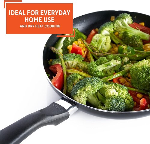 IMUSA 8-Inch Nonstick Fry Pan - Cool Touch Handle for Easy Cooking | Perfect for Eggs, Omelets, and Sautéing - Black