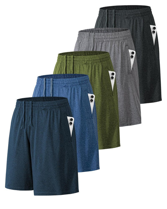 BALENNZ Athletic Shorts for Men with Pockets and Elastic Waistband Quick Dry Activewear