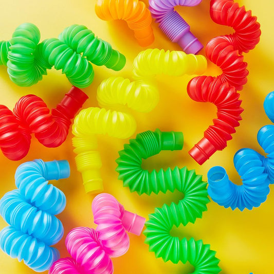 JOYIN 36 Pack Pop Tubes, Sensory Toys (Small) Fidget Toys Party Favors - 9 Colors, Creativity Learning & Fun for Toddler Kids - Perfect for Prizes Goodie Bags, Classroom School Reward