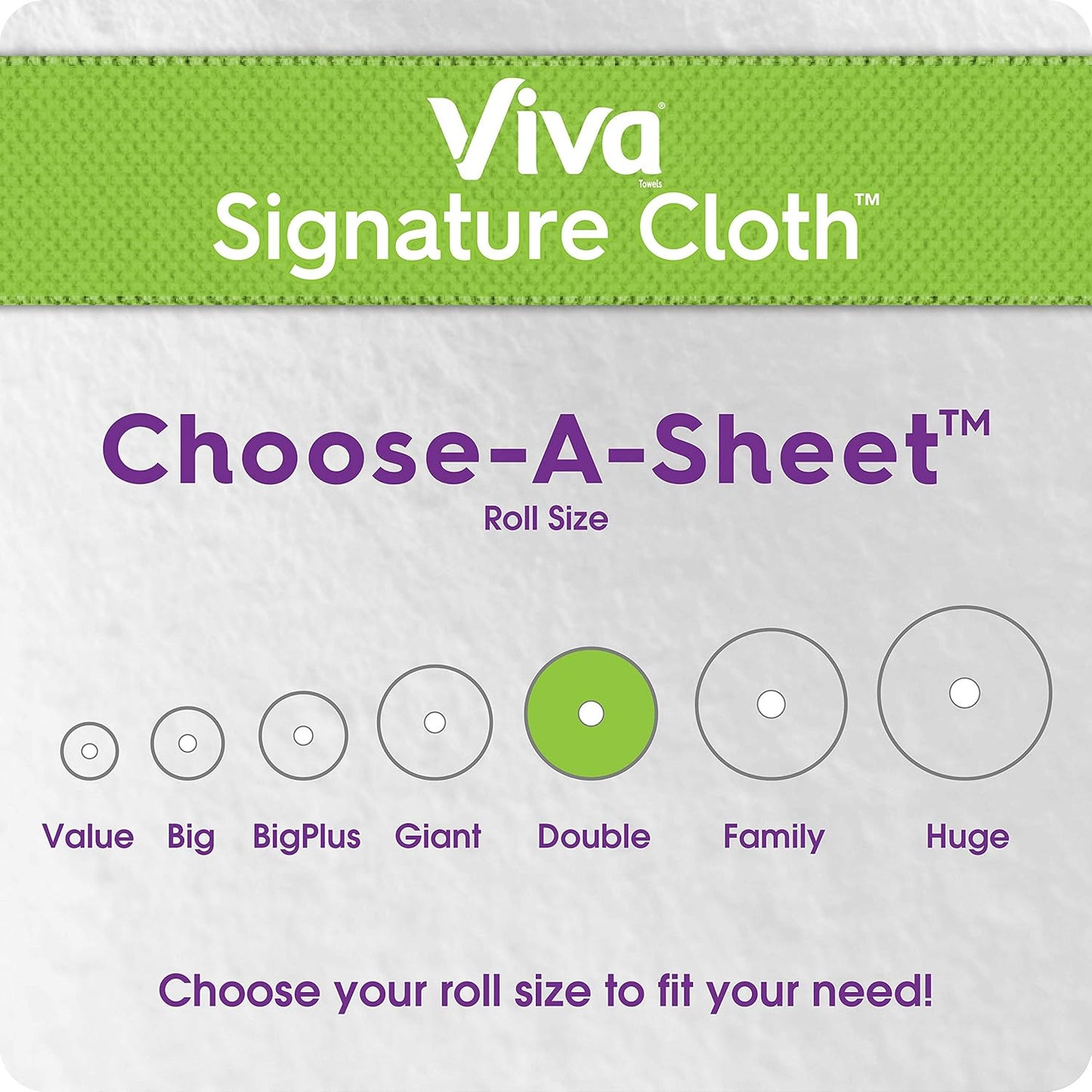 Viva Signature Cloth Paper Towels - Soft & Strong Kitchen Towels, White | 6 Count