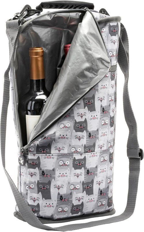 Geckobrands Verticool Insulated Soft Cooler Bag - Portable, Holds 9 Cans or 2 Wine Bottles, Ideal for Beach & Picnics