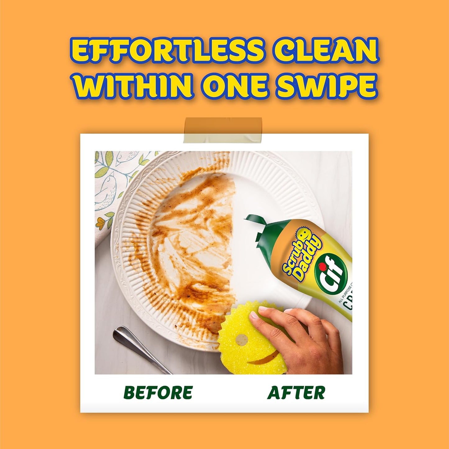 Scrub Daddy All-Purpose Cleaner Cream - Lemon Scent for Glass, Chrome & Marble | 3 Pack (16.9 Oz Each)
