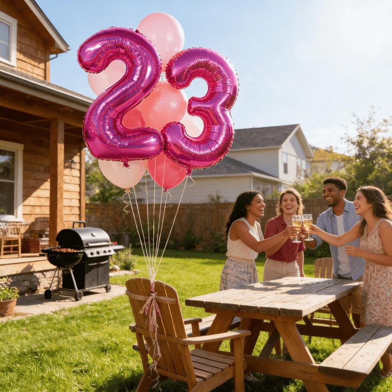 Laser Hot Pink 7 Balloon, Number Balloons 40 Inch, 7th Birthday Decorations for Girls Kids, Party Decoration for Women, Number 7 Balloon