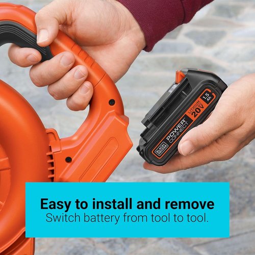 BLACK+DECKER 20V MAX POWERCONNECT Lithium Ion Battery Pack - 1.5 Ah, 2 Count, Cordless Tool Power Solution