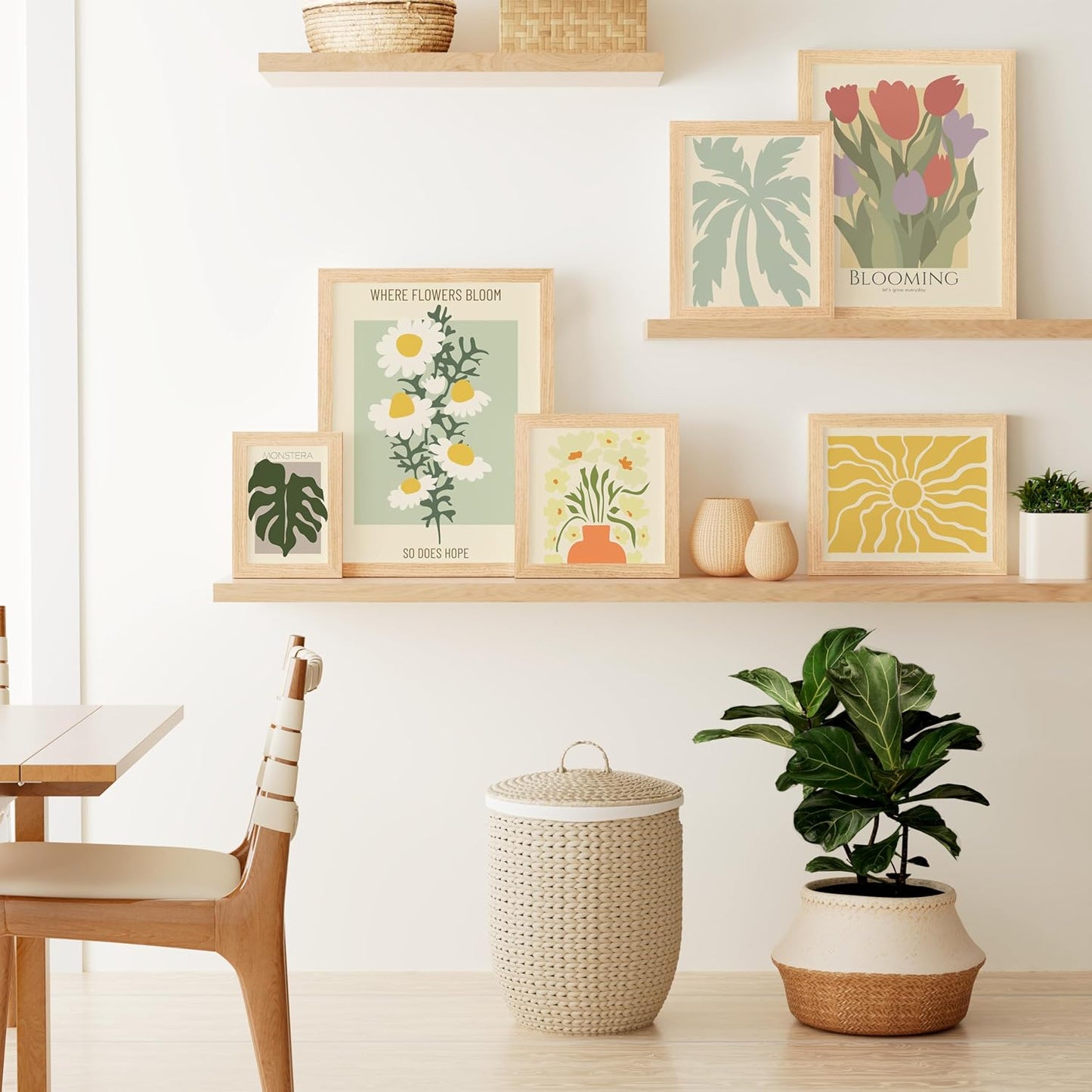Vittanly 11x14 Picture Frame - Solid Wood with Plexiglass & 8x10 Mat | Natural Wall Hanging Decor