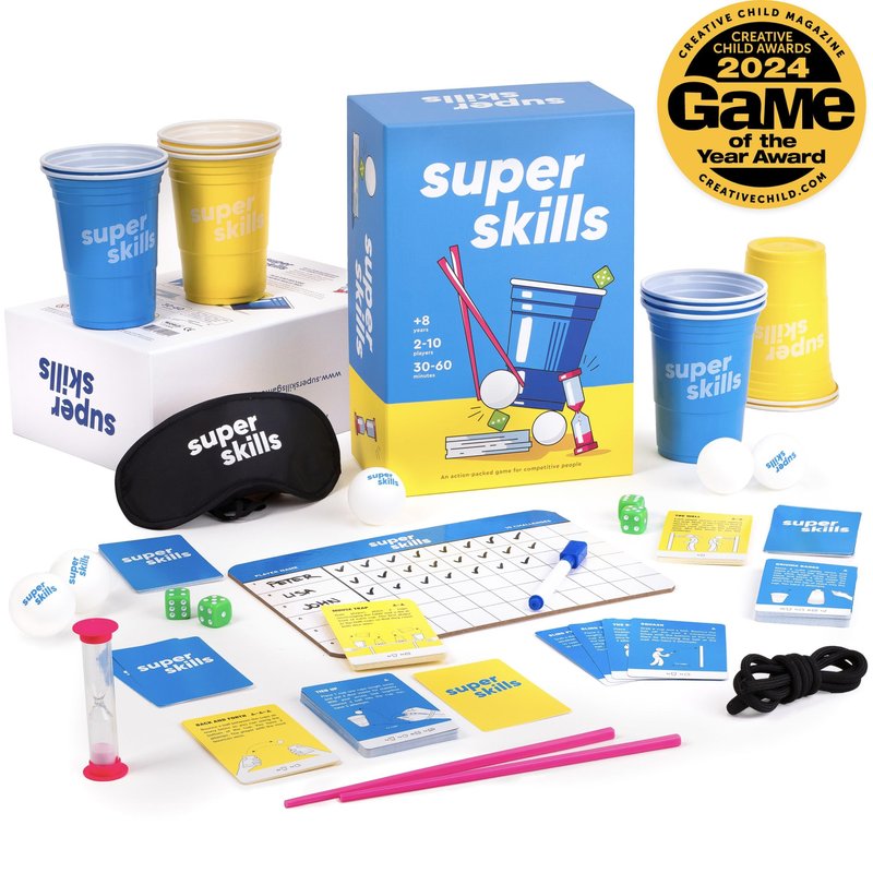 Super Skills - Action Game for Competitive People - Beat Your Friends at 120 Challenges - Fun Group Activity for Family Night or Party with Kids, Teen