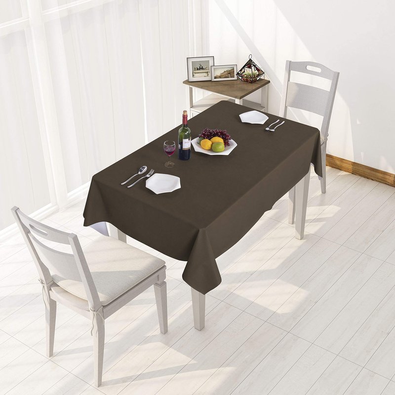 sancua 100% Waterproof Rectangle PVC Tablecloth - 60 x 60 Inch - Oil Proof Spill Proof Vinyl Table Cloth, Wipe Clean Table Cover for Dining Tables, Buffet Parties and Camping, Coffee