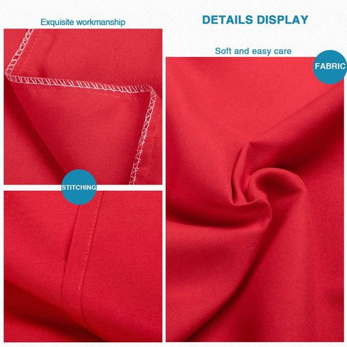 FLXXIE King Pillow Cases - Soft Microfiber Covers with Envelope Closure | Wrinkle, Fade & Stain Resistant, 20x36, Red