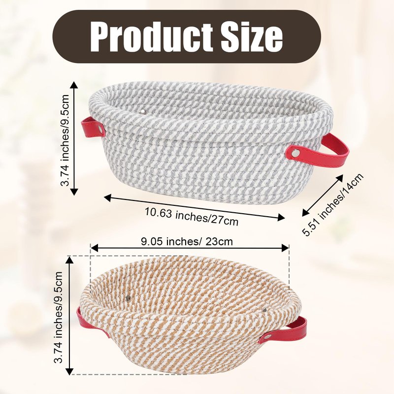 zunmial Banneton Bread Proofing Basket,9/10inch Round & Oval Cotton Rope Sourdough Proofing Basket with Liners & Covers,for Bread Making Baking Fermentation (2 Pack)