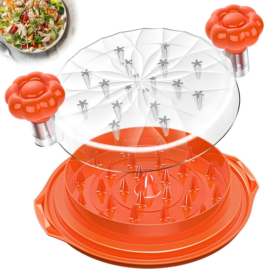 Skiennix Chicken Shredder Tool - 10'' Pro Meat Shredder with Ergonomic Handle & Anti-Slip Grip | BPA-Free Orange