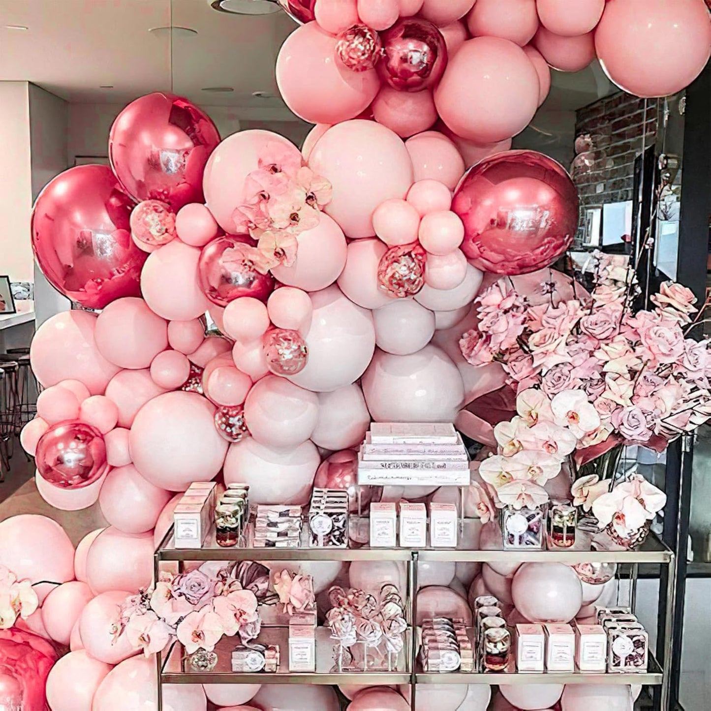 PartyWoo Baby Pink Balloons - 140-Piece Pastel Balloon Arch Kit for Baby Shower & Birthday Decor