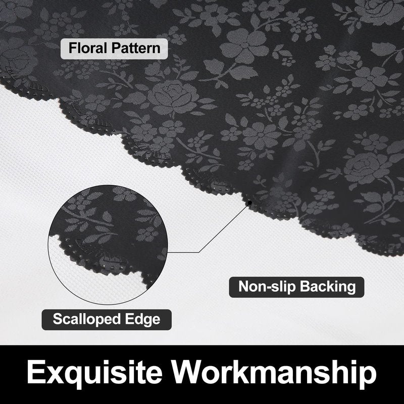 Smiry Rectangle Table Cloth, Waterproof Heavy Duty Vinyl Tablecloths, Wipeable Washable Table Cover for Kitchen and Dining Room (Black, 52" X 70")