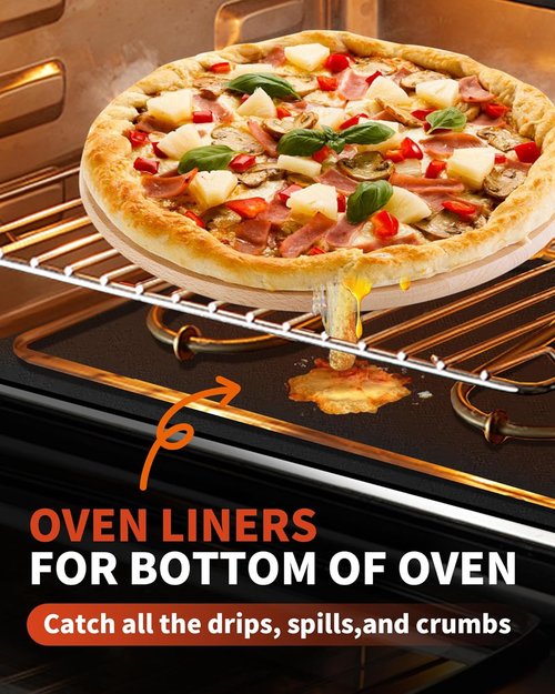 Heavy Duty Oven Liners by [Brand Name] - Non-Stick, Reusable 17x25" Mats for All Ovens | BPA & PFOA Free, Dishwasher Safe