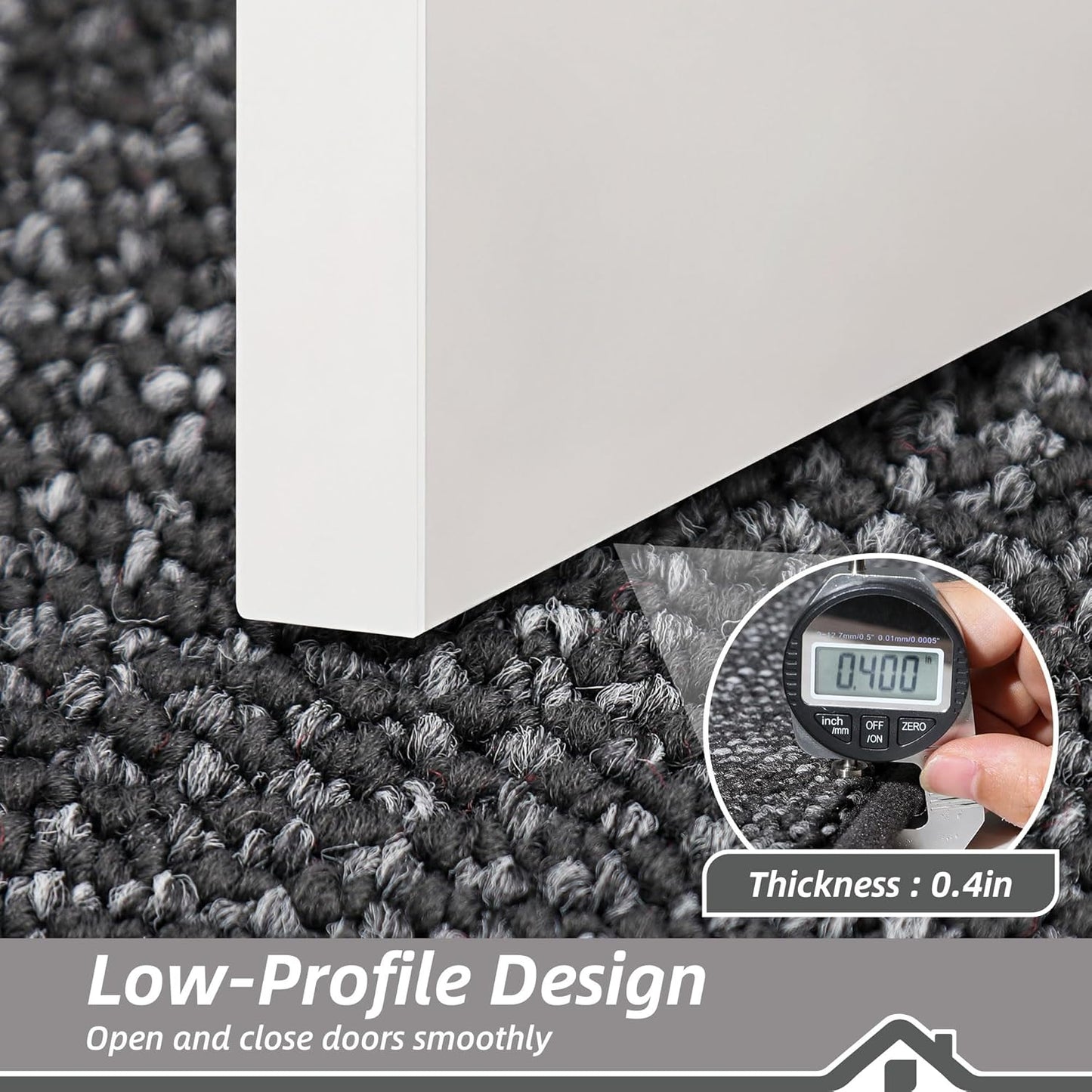 BEQHAUSE Dirt Trapper Door Mat - Non-Slip, Washable & Absorbent | 20" x 32" Charcoal Entryway Mat