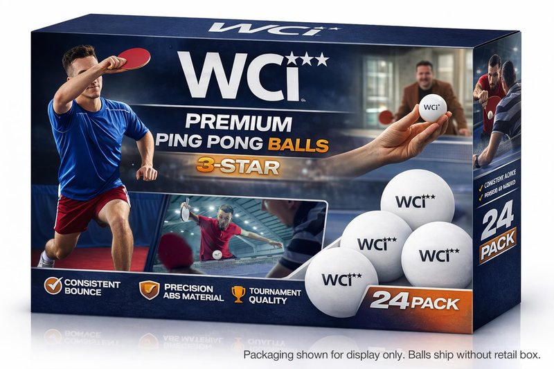PARTY BALL Sports Ping Pong Balls – Official Size 40mm 3-Star Professional Table Tennis Balls, Durable High Performance for Training & Competition, White (6 Pack)