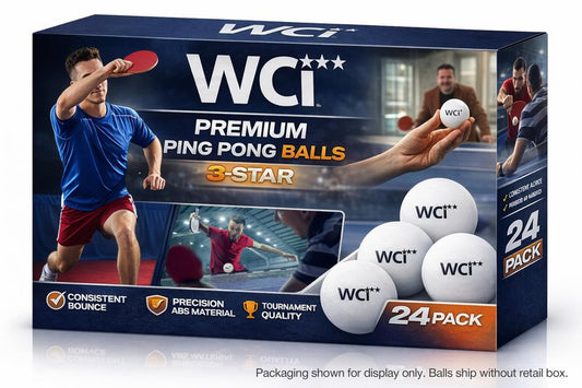 PARTY BALL Sports Ping Pong Balls – Official Size 40mm 3-Star Professional Table Tennis Balls, Durable High Performance for Training & Competition, White (6 Pack)