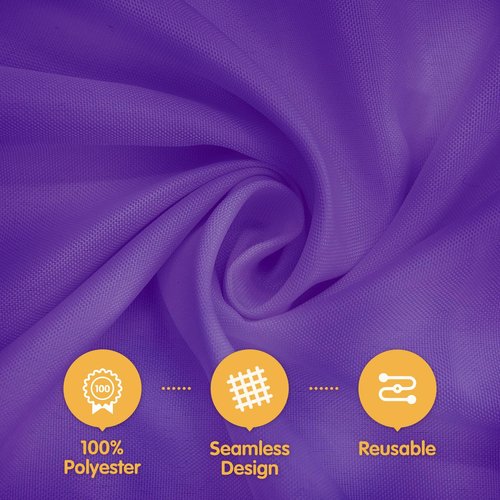 BRILLMAX 10 Pack Purple Tablecloths 70 x 120 Inch for 6ft & 8ft Rectangle Tables - 150 GSM Polyester Fabric, Universal Fit, Water, Stain & Wrinkle Resistant Cloth Cover for Wedding Banquet Dining