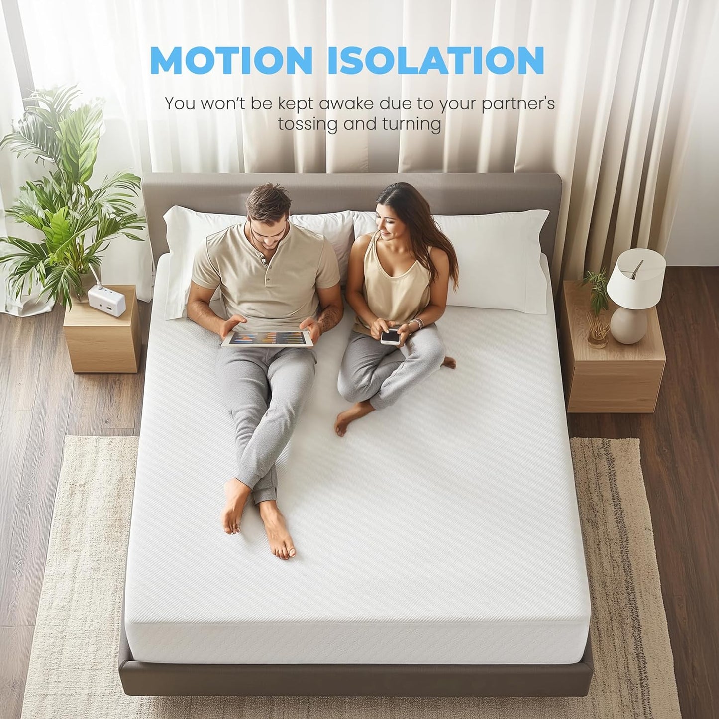 Neo Sleep King Cooling Gel Memory Foam Mattress - Medium Firm Pressure Relief | CertiPUR-US Certified, 10 Inch