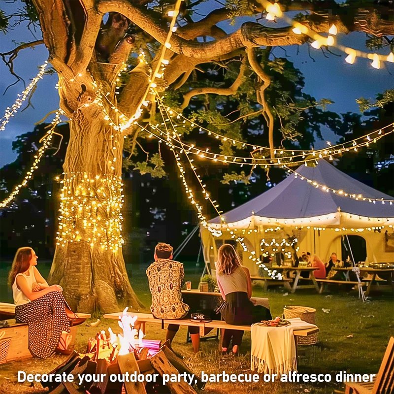 JMEXSUSS 150 LED Christmas Lights Indoor Plug in, Connectable Warm White Christmas Lights for Bedroom, 59ft 8 Modes Twinkle Fairy Light Outdoor for Room Classroom Party Christmas Tree Decor