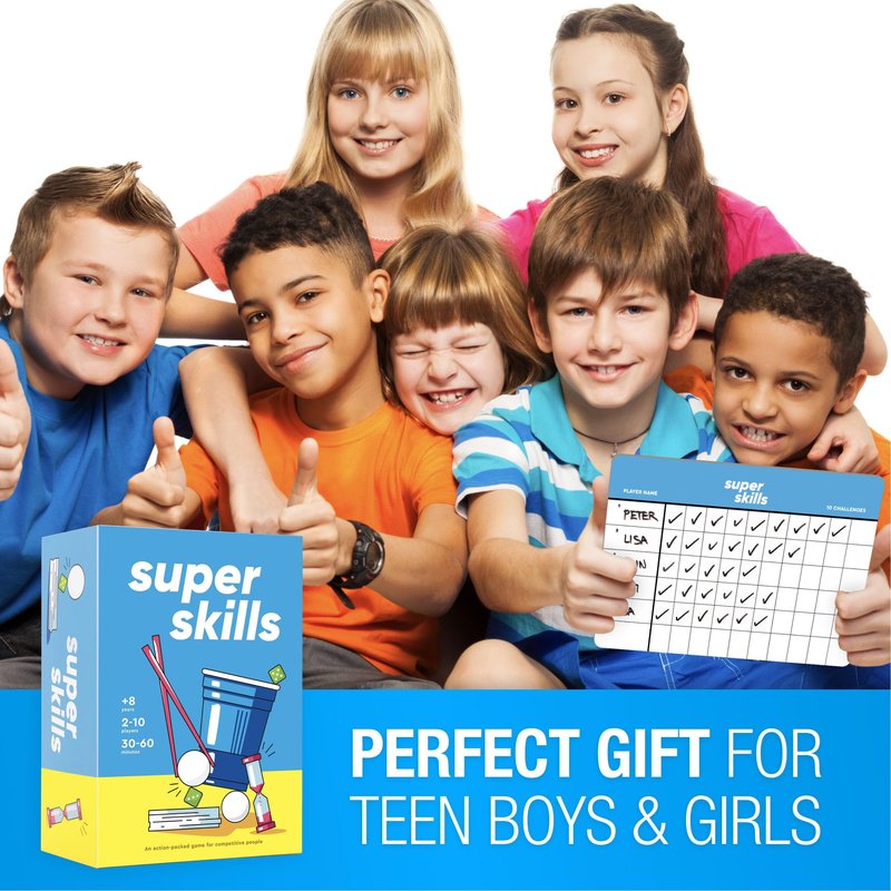 Super Skills - Action Game for Competitive People - Beat Your Friends at 120 Challenges - Fun Group Activity for Family Night or Party with Kids, Teen
