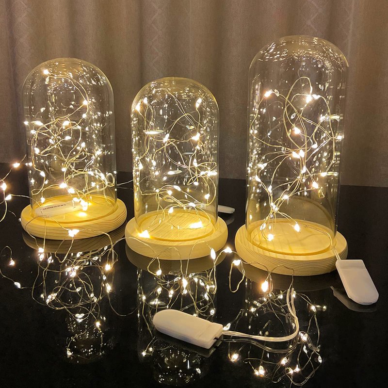 Etinga 6 Pack Fairy Lights Battery Operated String Lights, 10 LED on 3.3ft Silvery Copper Wire,High Brightness for Wedding Christmas Flowers Gift Box Decoration (6 Pack, Warm White)