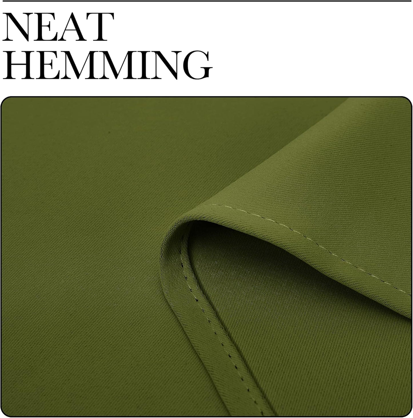NICETOWN Olive Green Blackout Curtains - Thermal Insulated 86" Long Drapes for Large Windows | 2 Panels, 55" Wide
