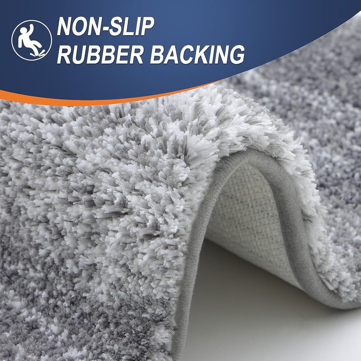 OLANLY Bathroom Rugs - Extra Soft Microfiber Mat 30x20 | Quick Dry & Machine Washable, Grey