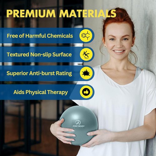 9-Inch ProBody Pilates Exercise Ball - Stability, Yoga, Core & Therapy Workout