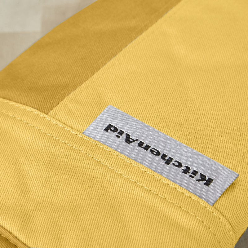 KitchenAid Beacon Two-Tone Non-Slip Mini Oven Mitt Set, Majestic Yellow, 5.5"x8", 2 Piece