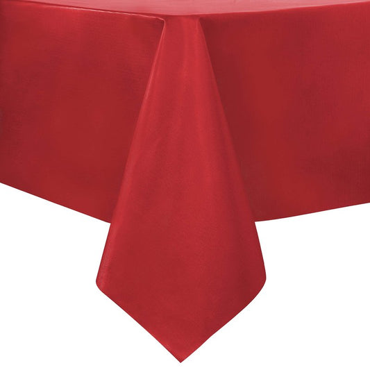 sancua 100% Waterproof Rectangle PVC Tablecloth - 60 x 60 Inch - Oil Proof Spill Proof Vinyl Table Cloth, Wipe Clean Table Cover for Dining Tables, Buffet Parties and Camping, Red