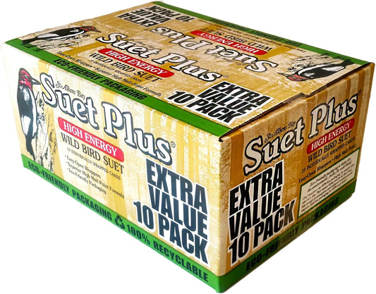 St. Albans Bay Suet Plus Wild Bird Suet Cakes - High Energy Variety Pack, 11 oz | 10 Pack