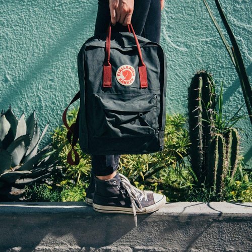 Fjällräven Kånken Backpack - Frost Green & Peach Pink - One Size, Durable & Stylish