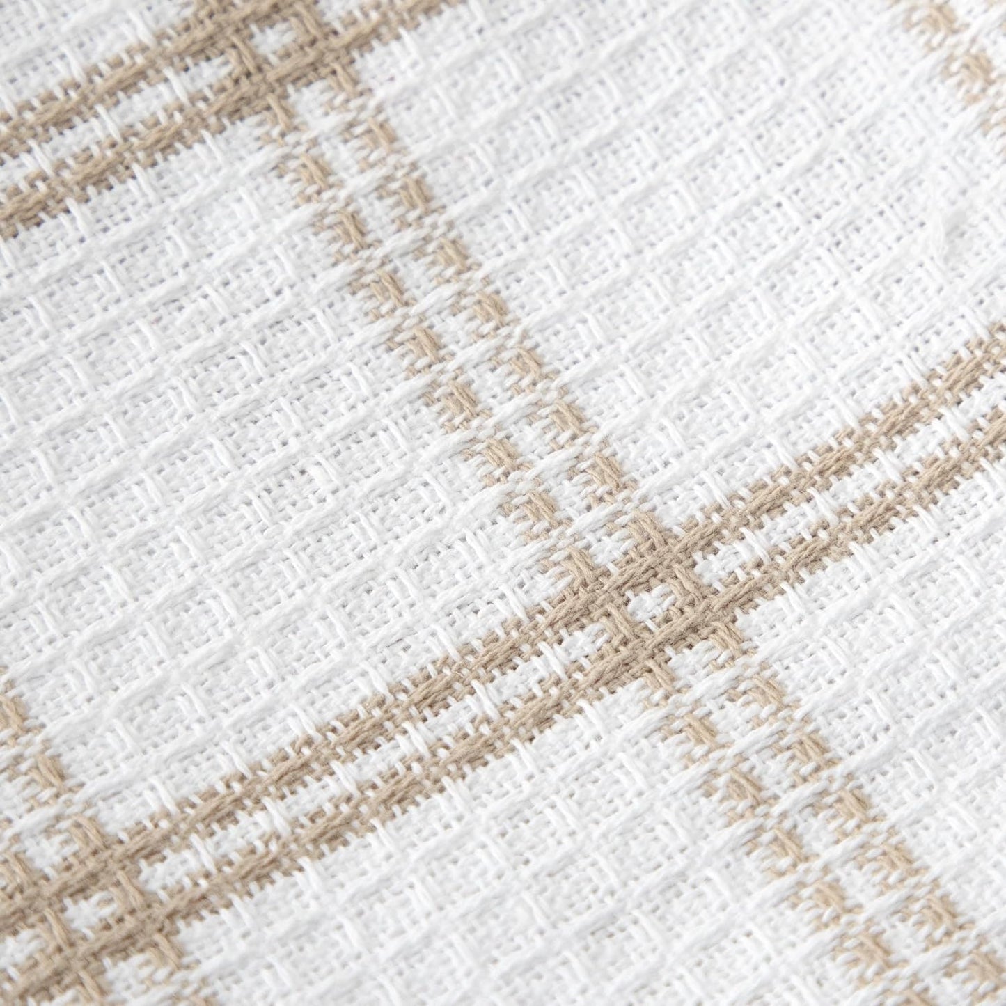 T-Fal Premium Waffle Dish Cloths - Highly Absorbent & Soft 100% Cotton Towels | 12"x13" (4-Pack) in Sand