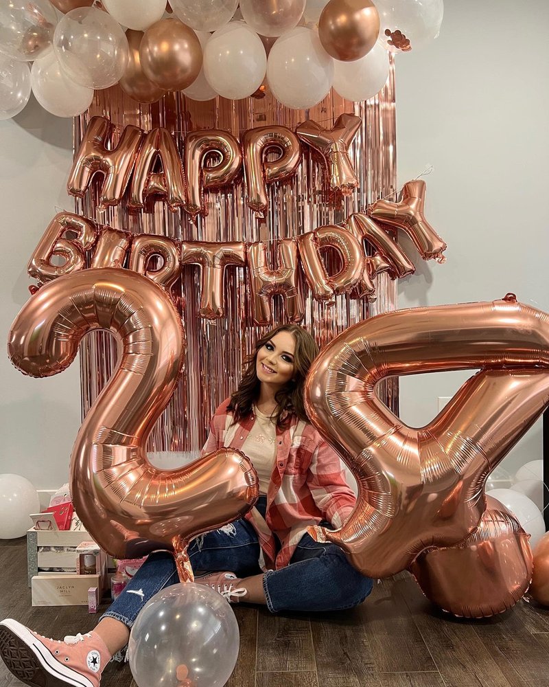 Rose Gold Number 14 Balloon 40 inch, 14 Number Balloons, 14th Birthday Decorations for Girls Boys, 14 Year Old Rose Gold Party Supplies