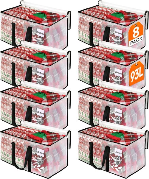 BlissTotes Moving Bags - Heavy Duty 93L Extra Large Storage Totes with Zipper & Reinforced Handles