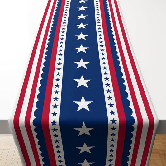 OHOME 4th of July Decorations - Patriotic USA Stars Table Runner for Home | Memorial Day Decorations - Fourth of July Accessories Decor Party Supplies Indoor Outdoor - 250 Anniversary USA Merchandise